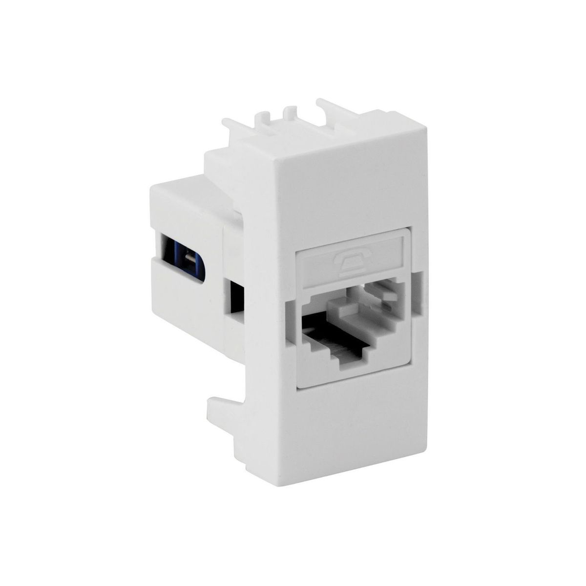 Módulo Tomada Rj11 4 Fios S30, Branco, 3x4x2cm, marca Simon - Foto Principal