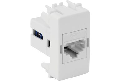 Mdulo 1 Tomada Rj11 4 Fios S19, Branco, 3x4x2cm