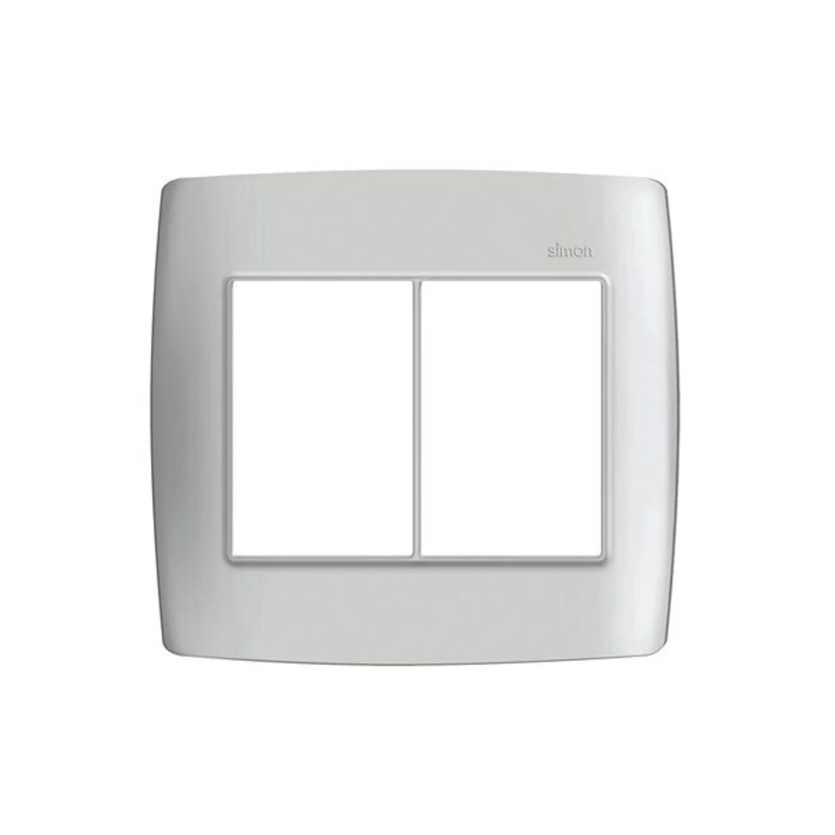 Placa 6 Postos S30 2x12x12cm Horizontais com Suporte 4x4 Branco, marca Simon - Foto Principal