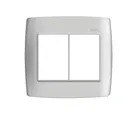 Placa 6 Postos S30 2x12x12cm Horizontais com Suporte 4x4 Branco