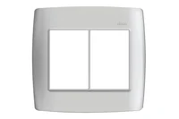 Placa 6 Postos S30 2x12x12cm Horizontais com Suporte 4x4 Branco