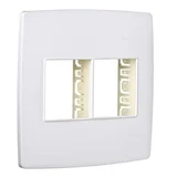 Placa 4 Postos Horizontais com Suporte 4x4 S30, Branco, 2x12x12