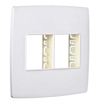 Placa 4 Postos Horizontais com Suporte 4x4 S30, Branco, 2x12x12