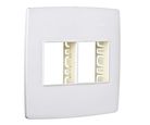 Placa 4 Postos Horizontais com Suporte 4x4 S30, Branco, 2x12x12