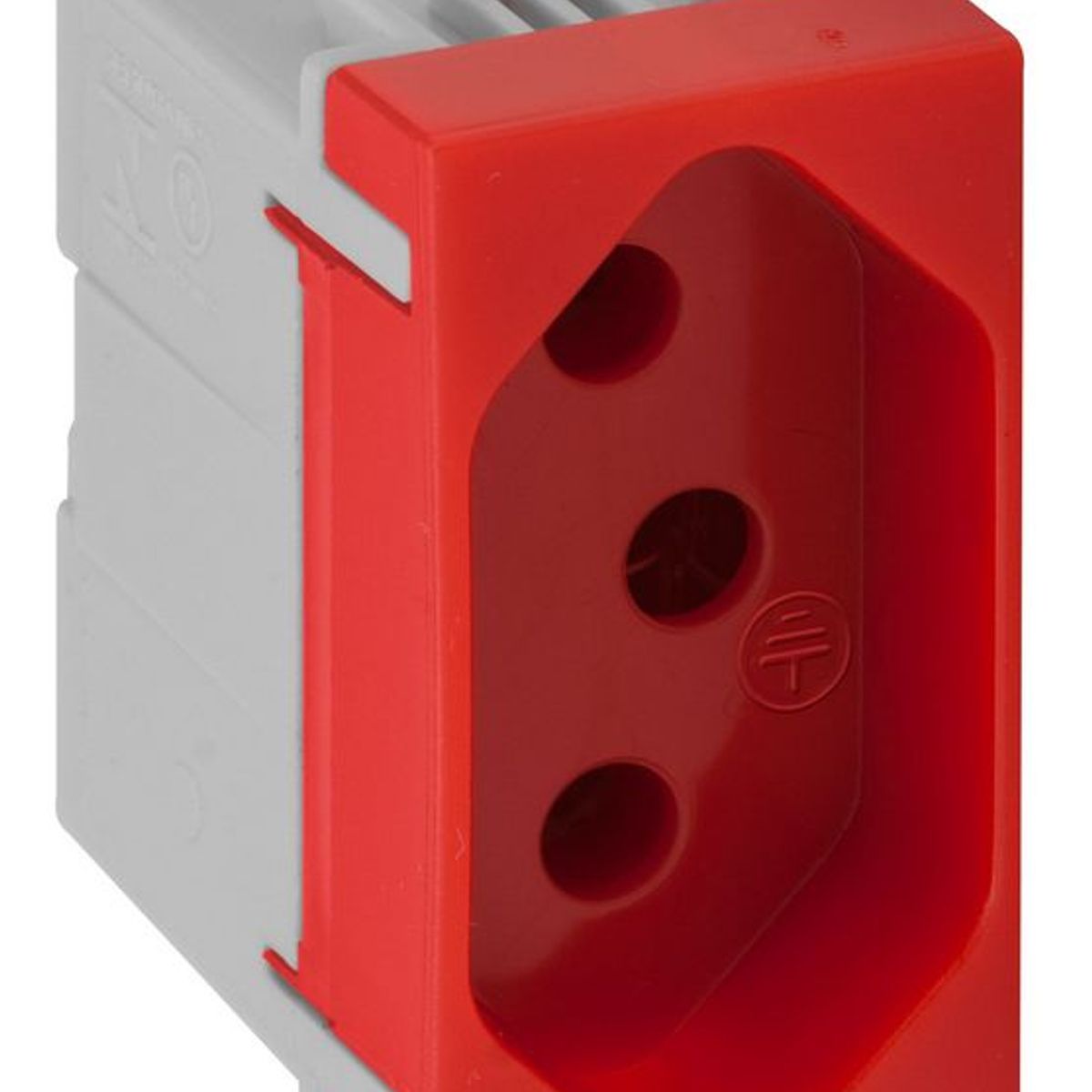 Módulo Tomada S30 2P+T 4x4x2cm 20A 250V Vermelho, marca Simon - Foto Principal
