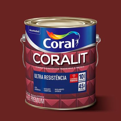 Tinta Esmalte Sinttico Coralit Tradicional 3,6L Vermelho Goya