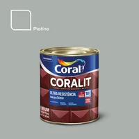 Esmalte Sintético Acetinado Platina 900ml Coralit Premium para Madeiras e Metais