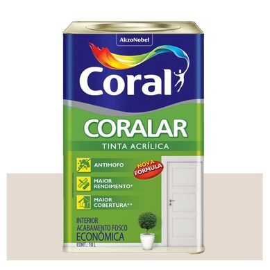 Tinta Fosco Acrlica Coralar Econmico 18L Branco Gelo