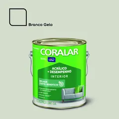 Tinta Fosco Acrílica Coralar Econômico 3,6L Branco Gelo