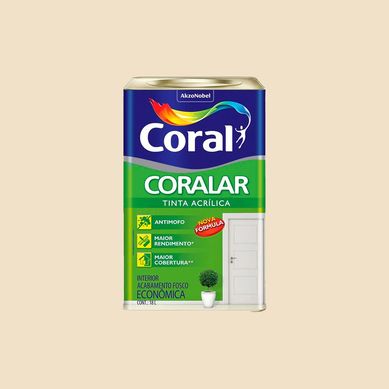 Tinta Fosco Acrlica Coralar Econmico 18L Prola