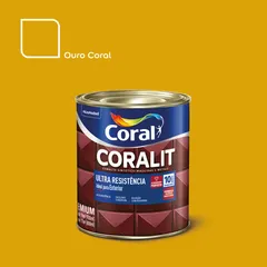 Esmalte Sintético Ouro 900ml Coralit Premium para Madeiras e Metais