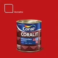 Esmalte Sintético Vermelho 900ml Coralit Premium para Madeiras e Metais