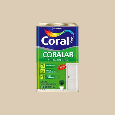 Tinta Fosco Acrlica Coralar 18L Areia