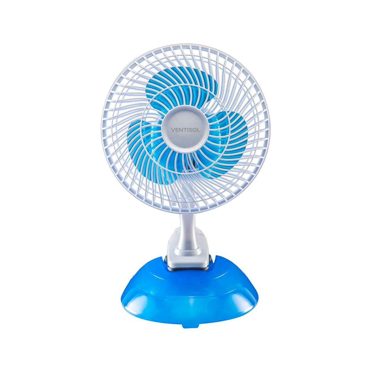Ventilador de Mesa 20cm 3 Pás Clip Branco e Azul Ventisol 127V, marca Ventisol - Foto Principal