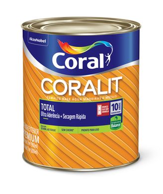 Esmalte Sinttico Branco Gelo 900ml Coralit Premium para Madeiras e Metais