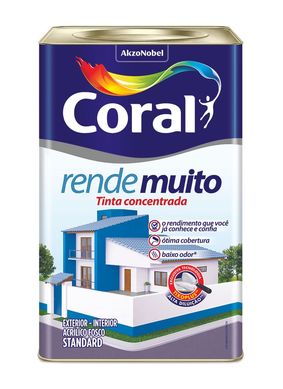 Tinta Acrlica Fosco Rende e Muito 18L Branco