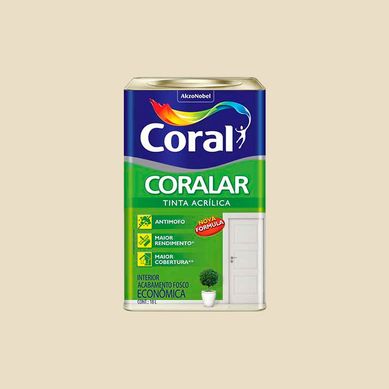Tinta Acrlica Fosco Coralar Econmica 18L Palha