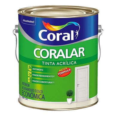 Tinta Acrlica Fosco Coralar Econmico 3,6L Palha