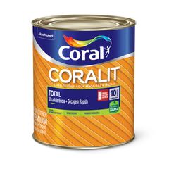 Esmalte Sintético Brilhante Branco 900ml Coralit Premium para Madeiras e Metais