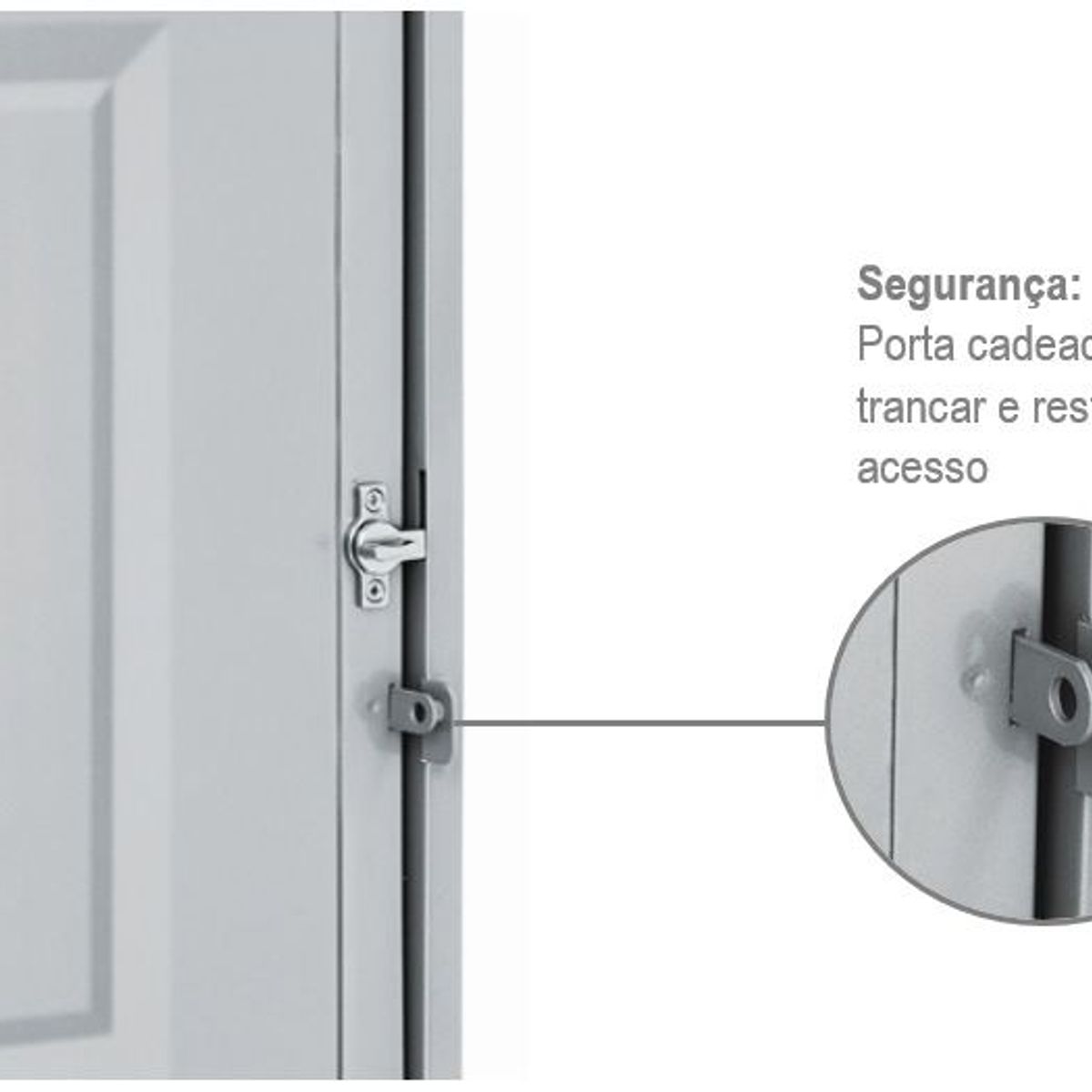 Portinhola Com Almofada Aço Branco Direita 80x60x5cm Pratika, marca Sasazaki - Foto 2