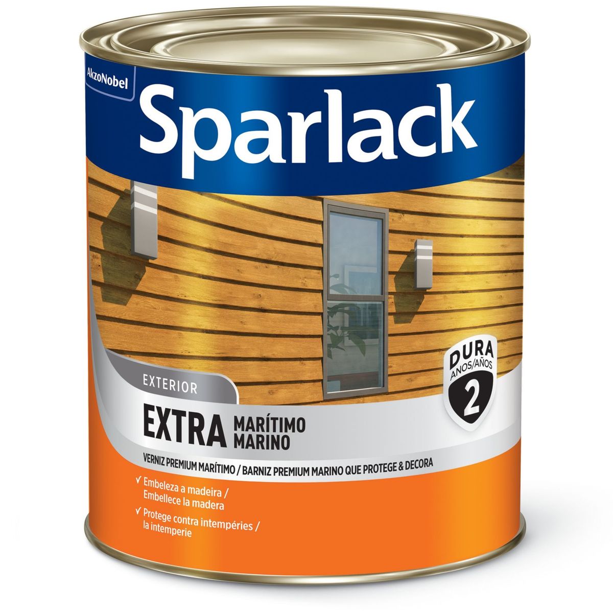 Verniz Marítimo Acetinado 0,9L Interior e Exterior Natural, marca Sparlack - Foto 2