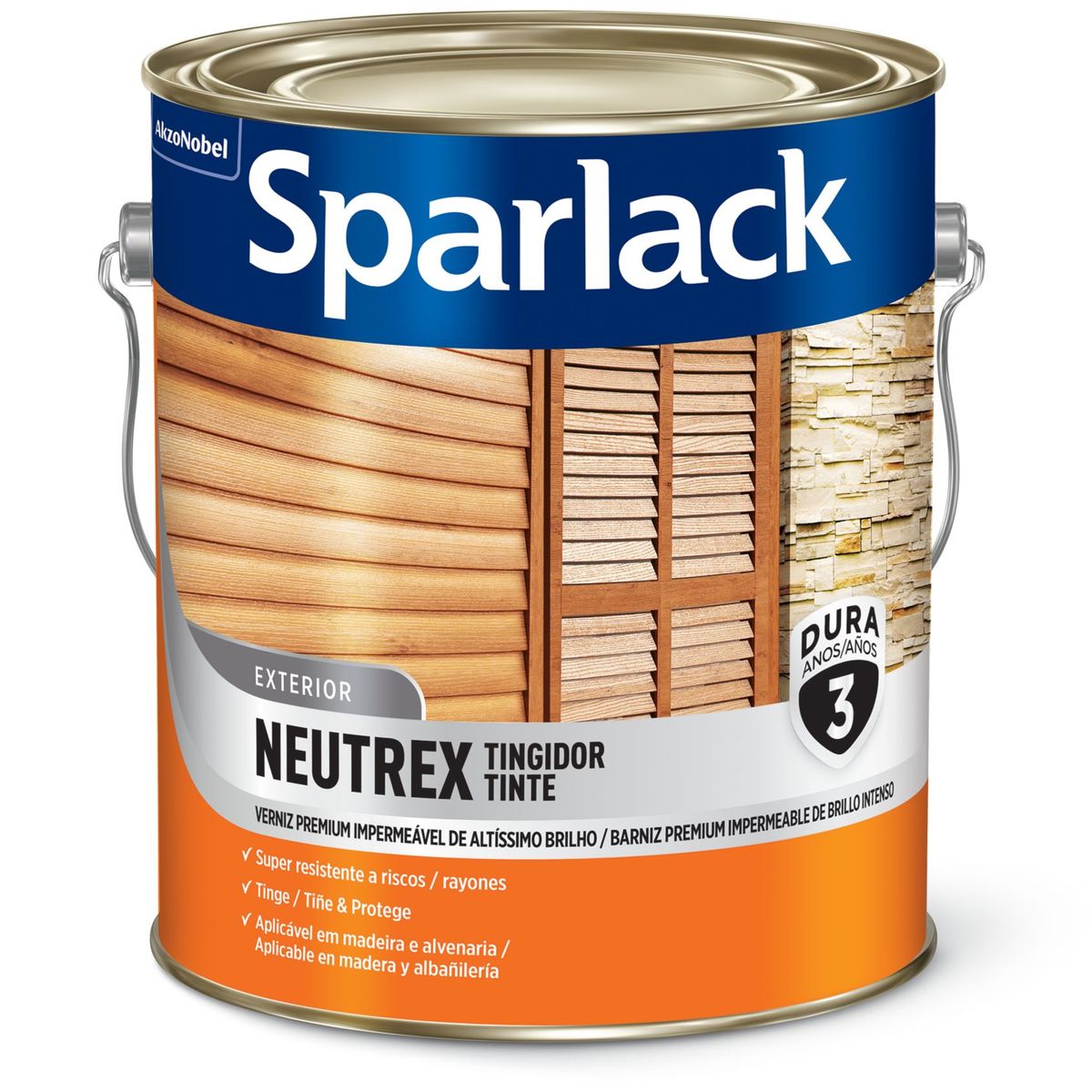 Verniz Neutrex 3,6L Interior e Exterior Natural, marca Sparlack - Foto 2