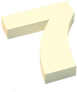 Algarismo Cx N 7 Inox Branco 15cm