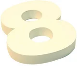 Algarismo Cx N 8 Inox Branco 15cm