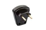 Plugue Macho 90° Preto 2 Polos 10A