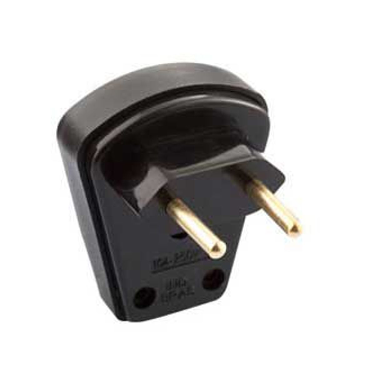 Plugue Macho 90° Preto 2 Polos 10A, marca Voltaggio - Foto Principal