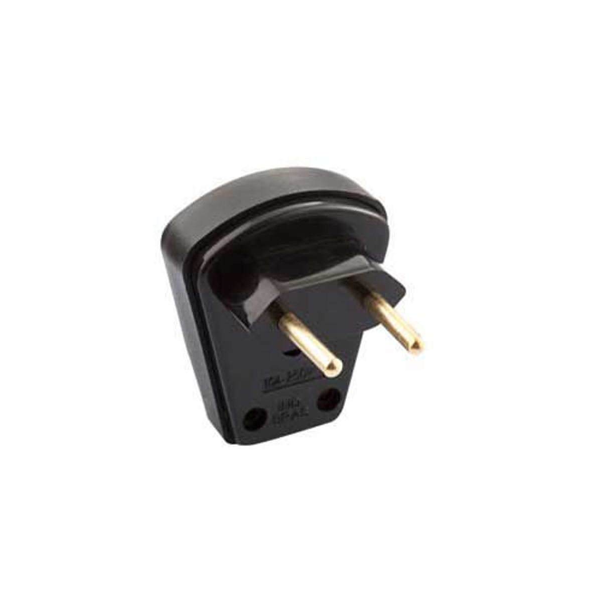 Plugue Macho 90° Preto 2 Polos 10A, marca Voltaggio - Foto Principal