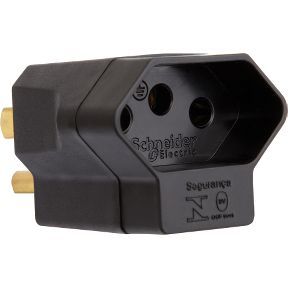 Adaptador Preto 3 Polos 15A