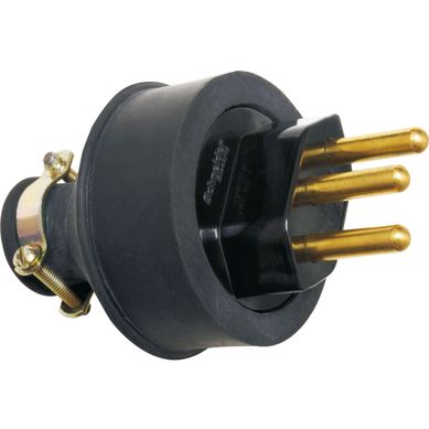 Pluge 20A de Borracha Prm8500 Tec, Preto, 6x3x3