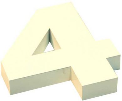 Algarismo Cx N 4 Inox Branco 15cm