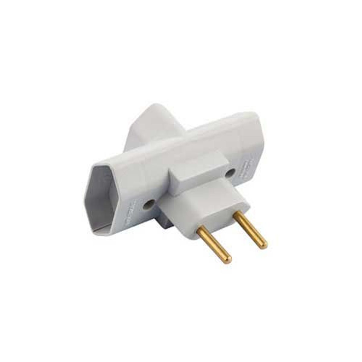 Plugue 3 Saidas Benjamin 10A  4044, 250V, Cinza, marca Walma - Foto Principal
