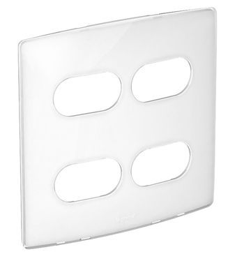 Placa 2 Postos 4x4cm Separados Sugar Gloss Branco