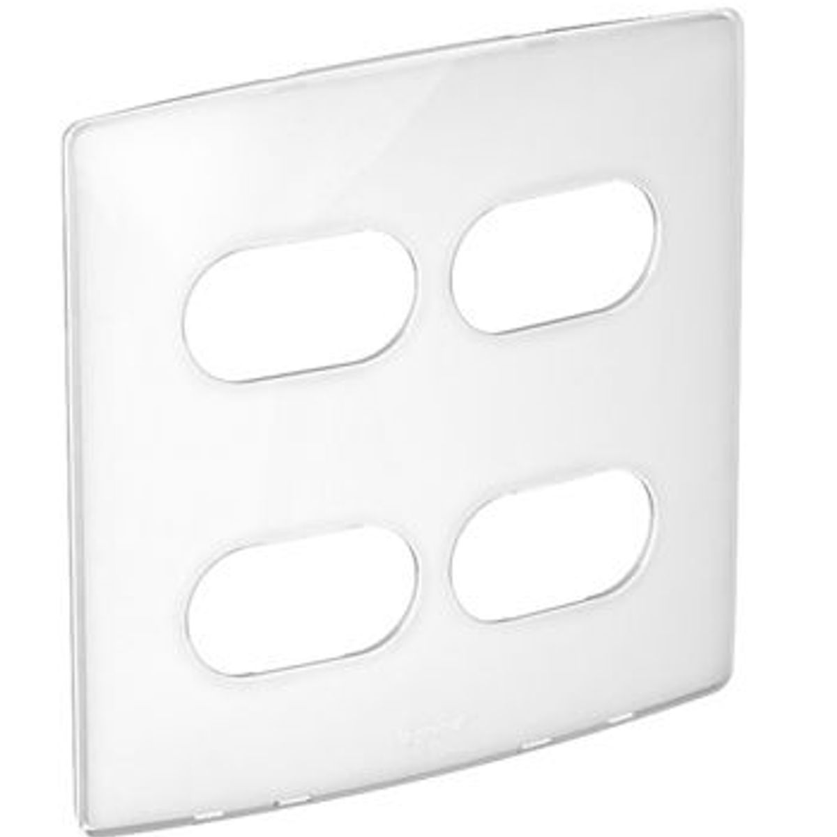 Placa 2 Postos 4x4cm Separados Sugar Gloss Branco, marca Pial - Foto Principal