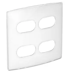 Placa 2 Postos 4x4cm Separados Sugar Gloss Branco