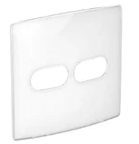 Placa 2 Postos Horizontal 4x4cm Sugar Gloss Branco