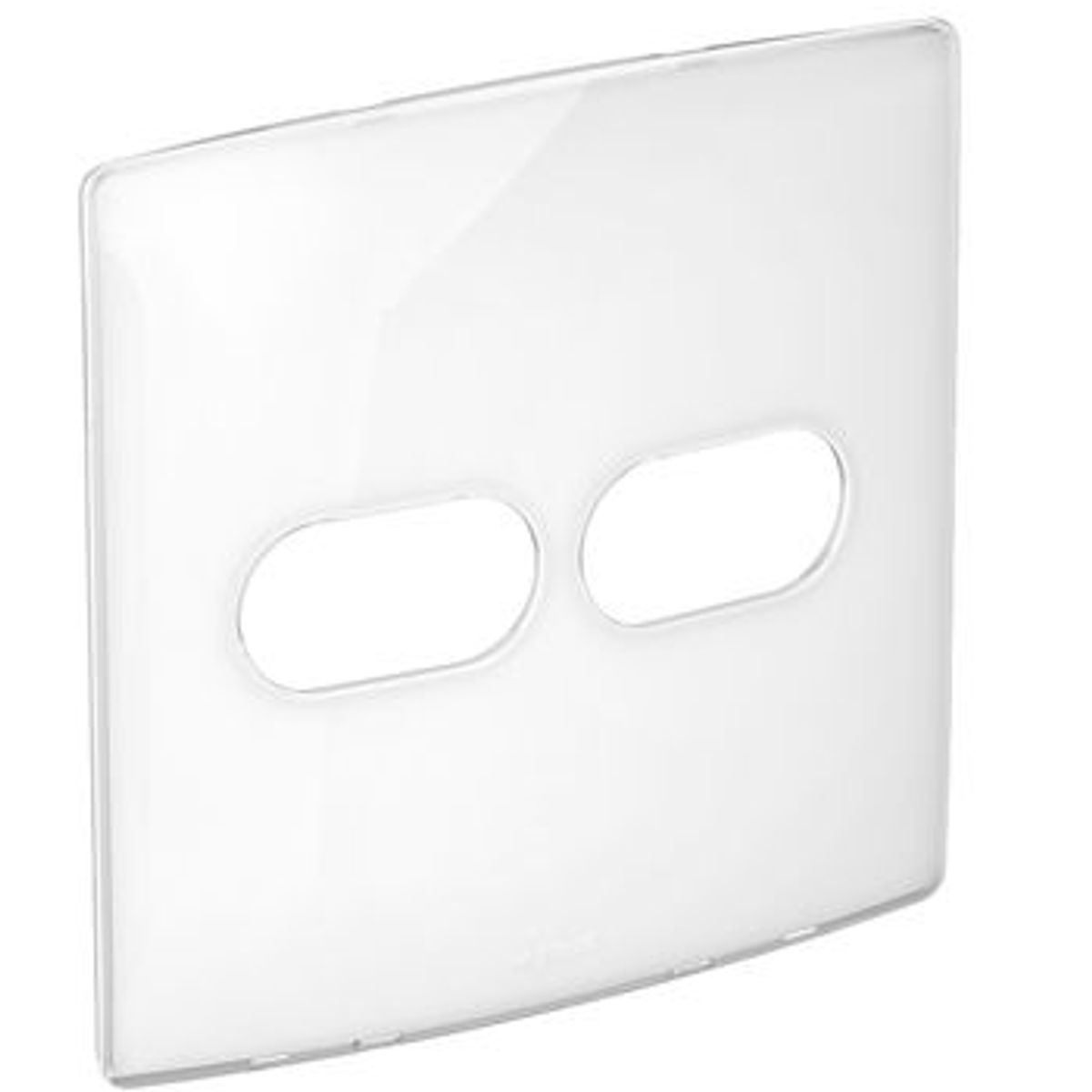 Placa 2 Postos Horizontal 4x4cm Sugar Gloss Branco, marca Pial - Foto Principal