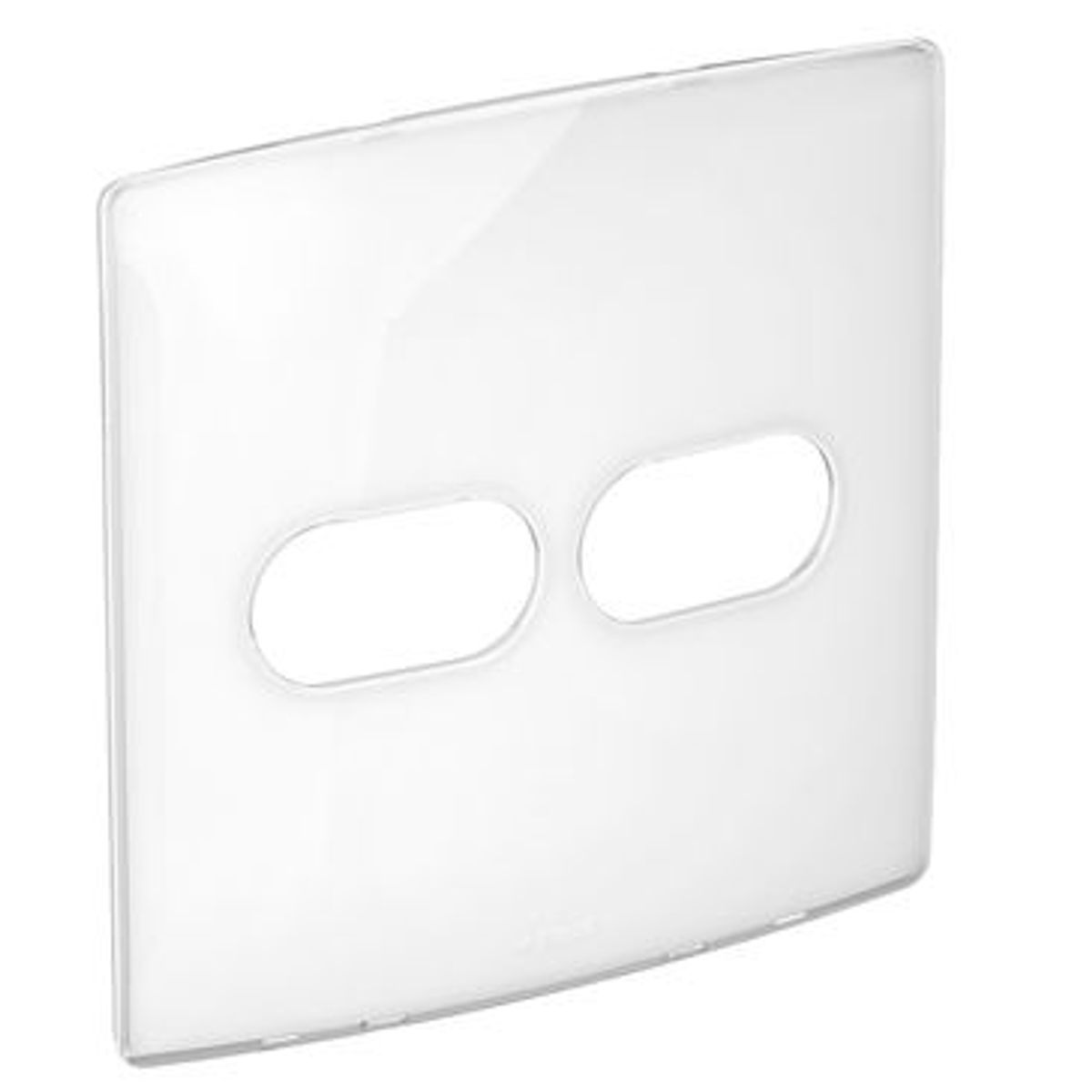 Placa 2 Postos Horizontal 4x4cm Sugar Gloss Branco, marca Pial - Foto Principal