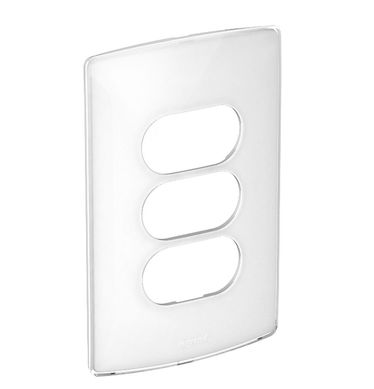 Placa 3 Postos Separados 4x2cm Sugar Gloss Branco