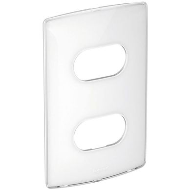 Placa 2 Postos Separados 4x2cm Sugar Gloss Branco