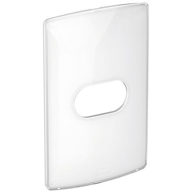Placa 1 Posto Horizontal 4x2cm Suggar Gloss Branco