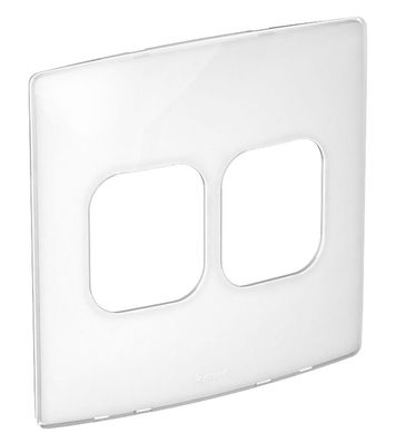 Placa 2 Postos 4x4cm Juntos Sugar Gloss Branco