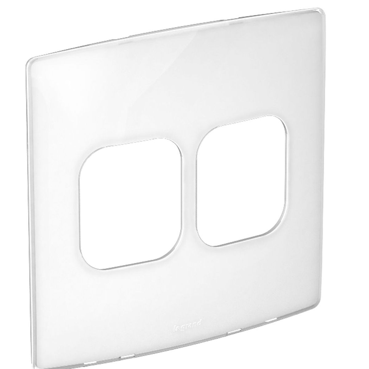 Placa 2 Postos 4x4cm Juntos Sugar Gloss Branco, marca Pial - Foto Principal