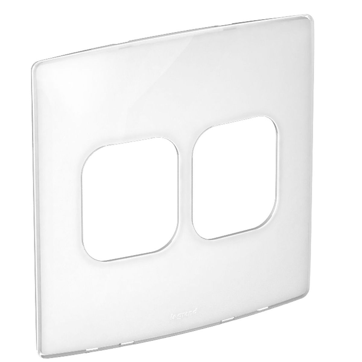 Placa 2 Postos 4x4cm Juntos Sugar Gloss Branco, marca Pial - Foto Principal