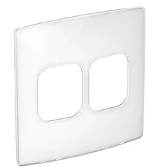 Placa 2 Postos 4x4cm Juntos Sugar Gloss Branco