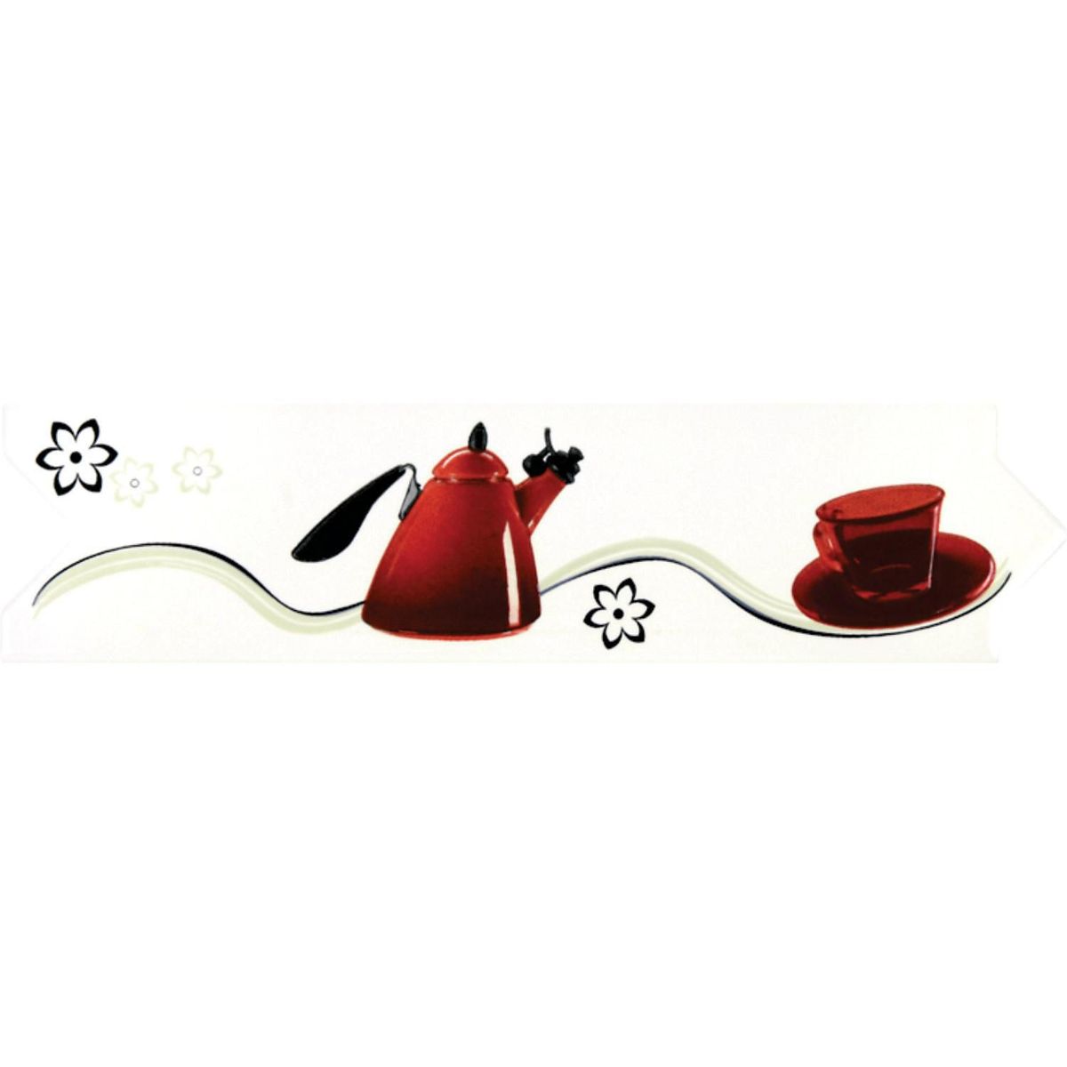 Faixa GLD 2420 com 4 Peças 8,5x33cm Vermelho, marca Cerâmica Gabriella - Foto Principal