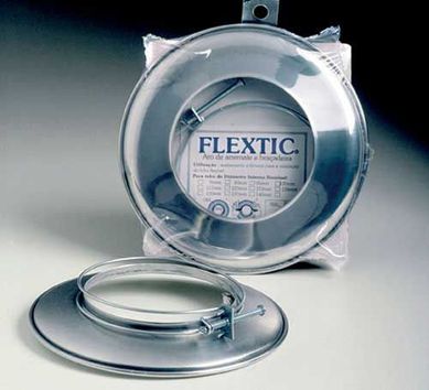 Aro E Abraadeira Para Tubo Flextic De Alumnio 60Mm